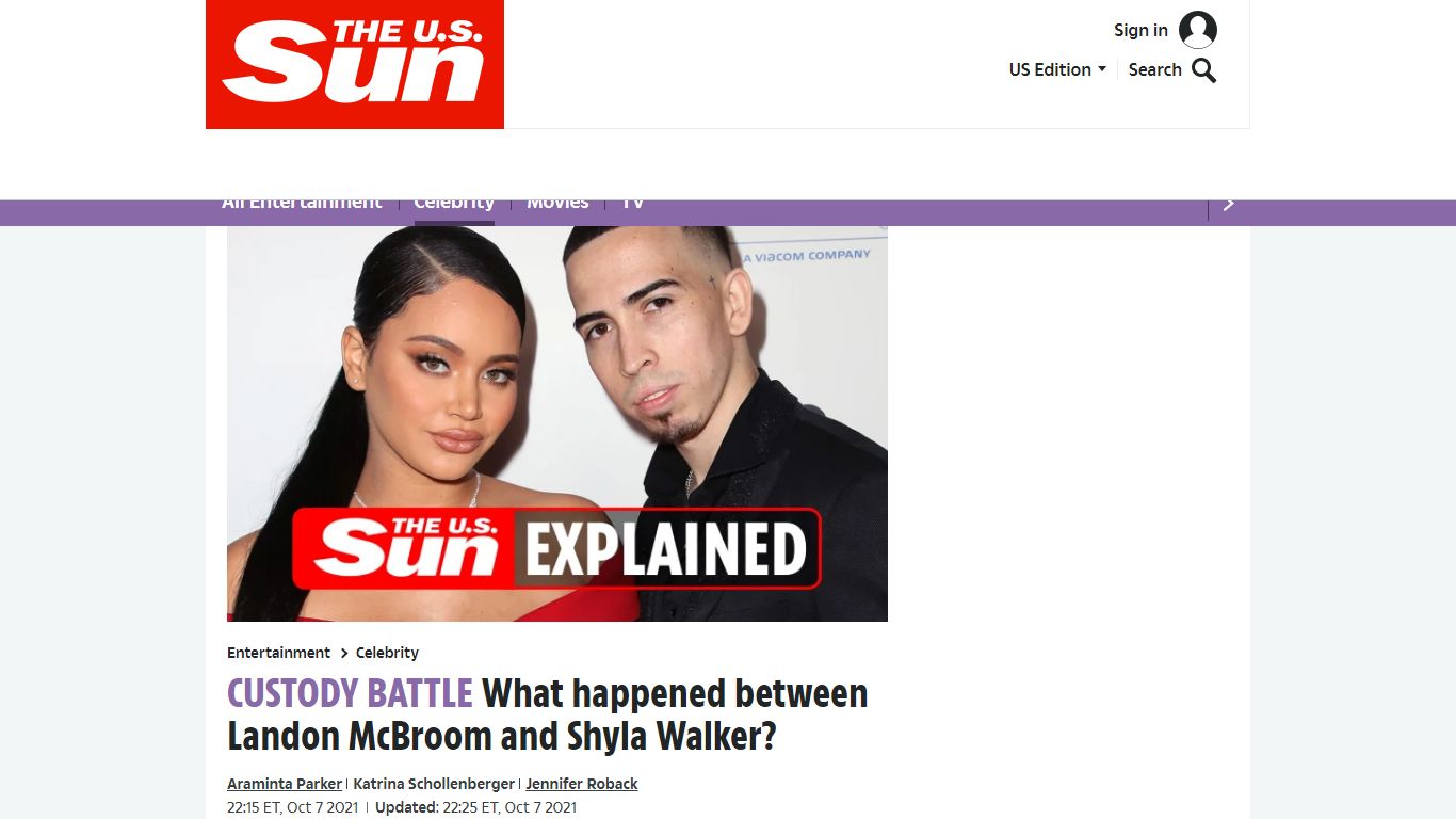 What happened between Landon McBroom and Shyla Walker?